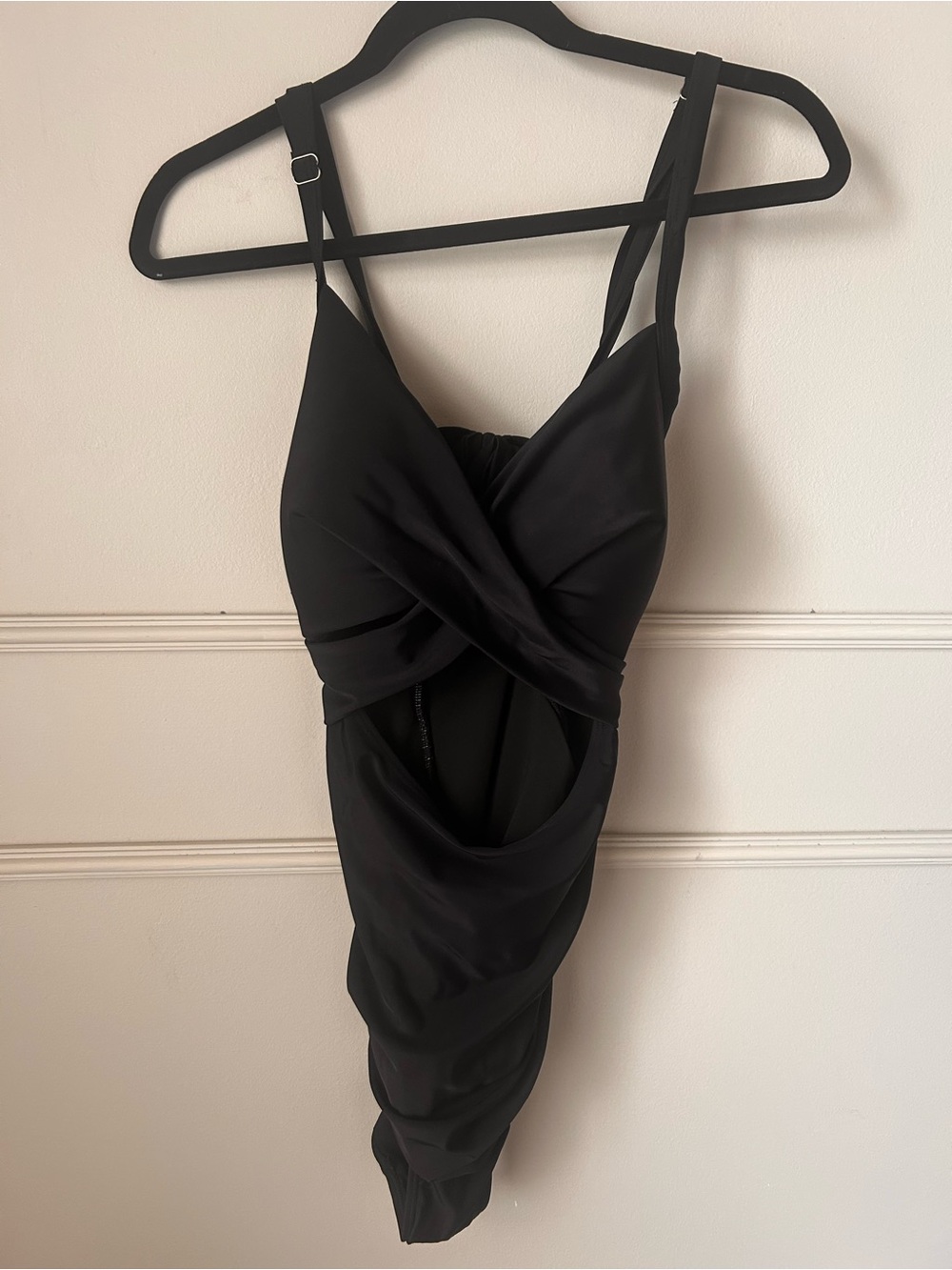 Black Cutout One-Piece Bodysuit